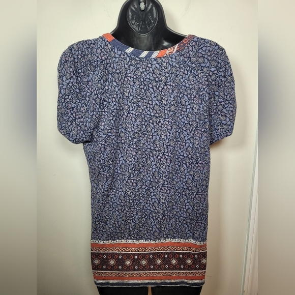 Lucky Brand Boho South Western Short Sleeve Tee sz L - Picture 3 of 13